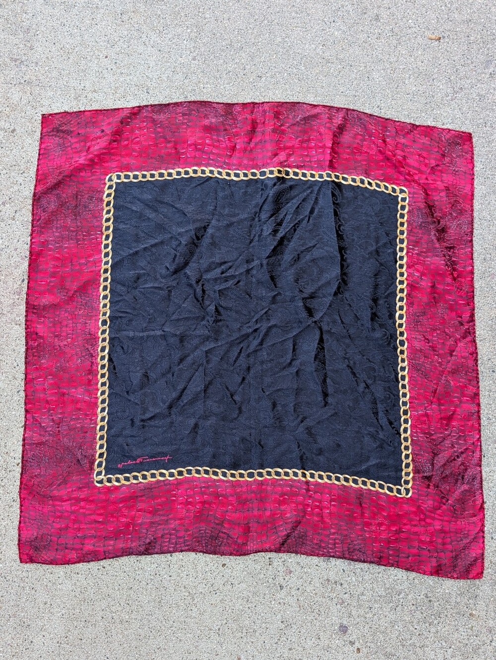 vintage 1980's JEANNENE BOOHER silk maximalist scarf